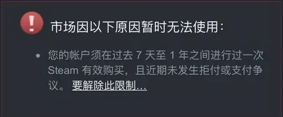 解除Steam市场限制